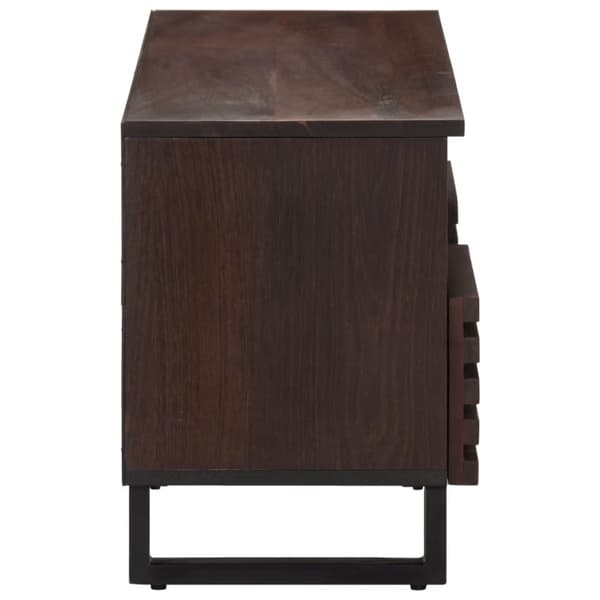 vidaXL TV-benk brun 100x34x46 cm heltre mango