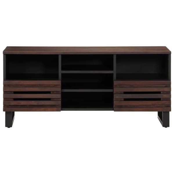 vidaXL TV-benk brun 100x34x46 cm heltre mango