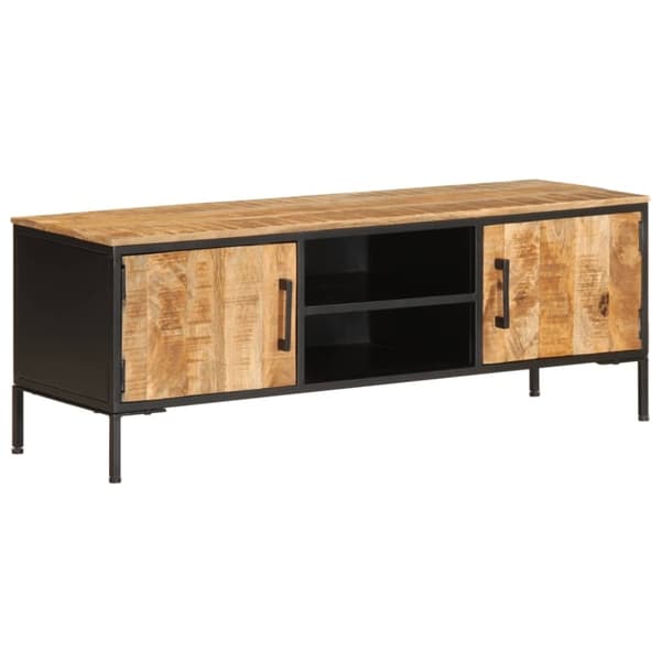 vidaXL Tv-bänk 110x35x40 cm massivt grovt mangoträ