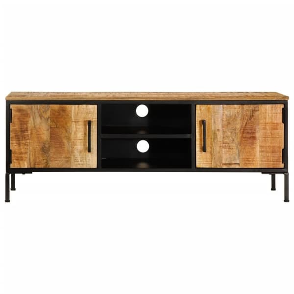 vidaXL Tv-bänk 110x35x40 cm massivt grovt mangoträ