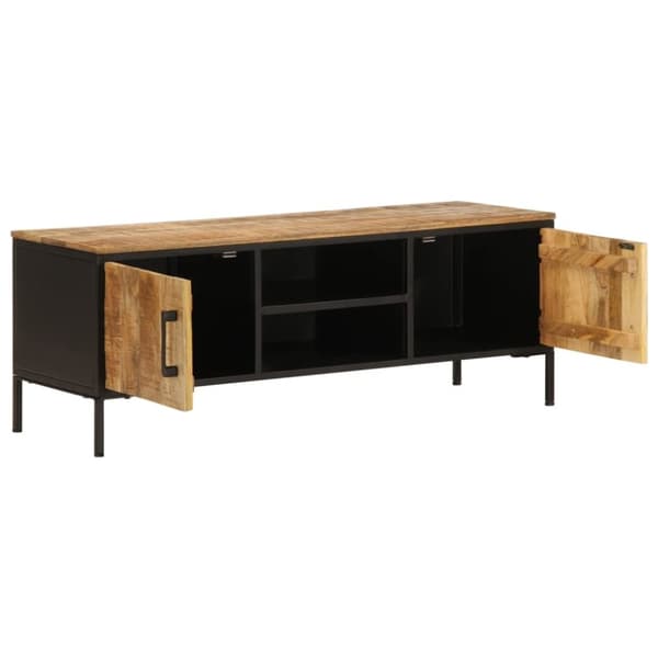 vidaXL Tv-bänk 110x35x40 cm massivt grovt mangoträ