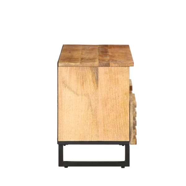 vidaXL TV-benk 100x34x46 cm grov heltre mango