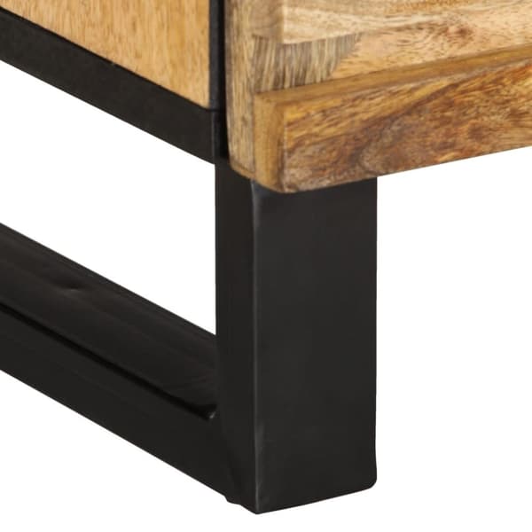 vidaXL TV-benk 100x34x46 cm grov heltre mango