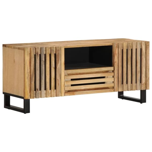 vidaXL TV-taso 100x34x46 cm täysi karkea mangopuu