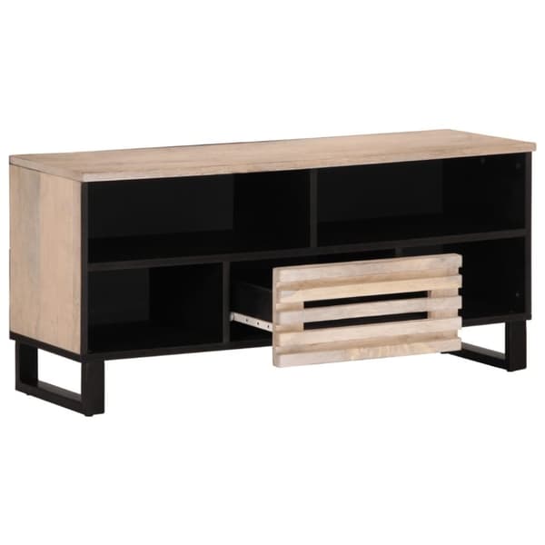 vidaXL Tv-bänk 100x34x46 cm massivt mangoträ