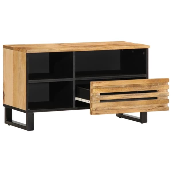 vidaXL TV-taso 80x34x46 cm täysi karkea mangopuu