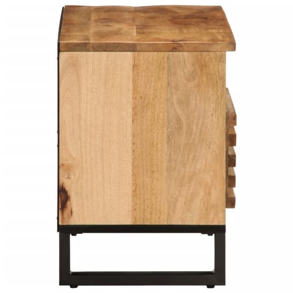 vidaXL TV-taso 80x34x46 cm täysi karkea mangopuu