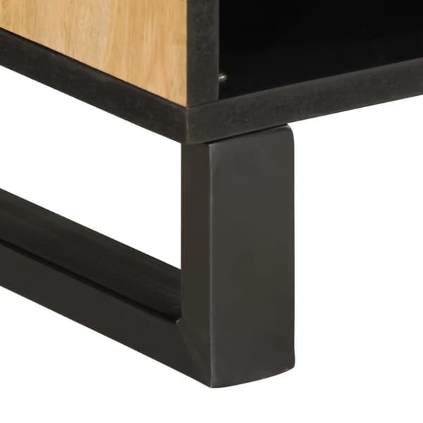 vidaXL TV-taso 80x34x46 cm täysi karkea mangopuu