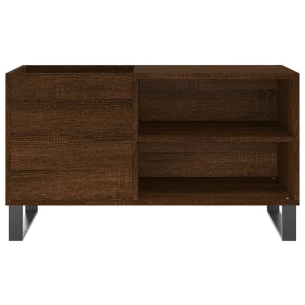 vinylskab 85x38x48 cm konstrueret træ brun egetræsfarve