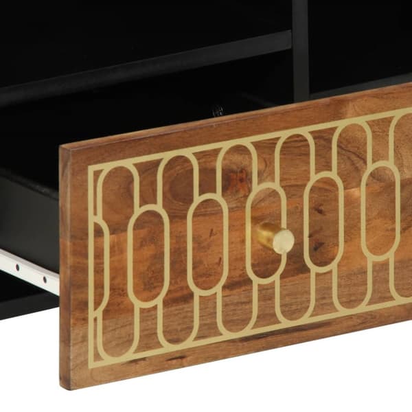 tv-bord 100x33x46 cm massivt mangotræ