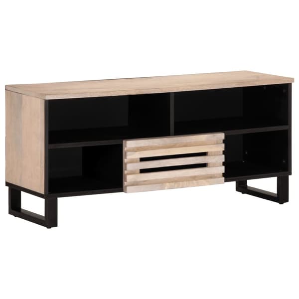 tv-bord 100x34x46 cm massivt mangotræ