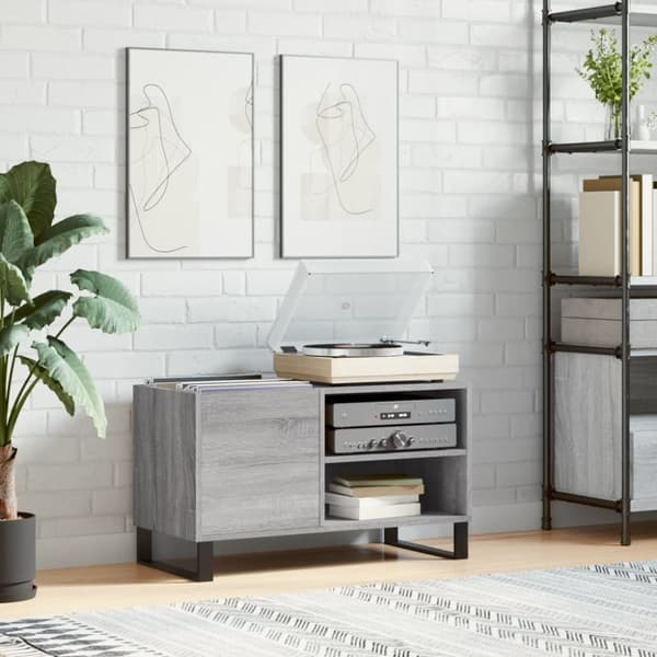vinylskab 85x38x48 cm konstrueret træ grå sonoma-eg