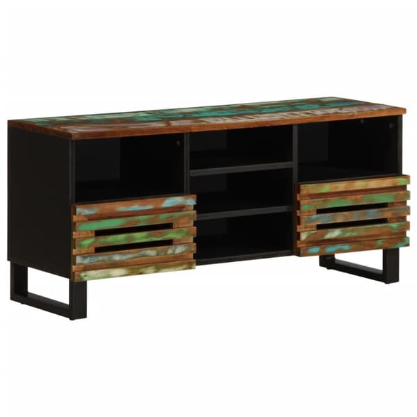 vidaXL tv-bord 100x34x46 cm massivt akacietræ