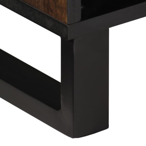 vidaXL TV-benk brun 80x34x46 cm heltre mango