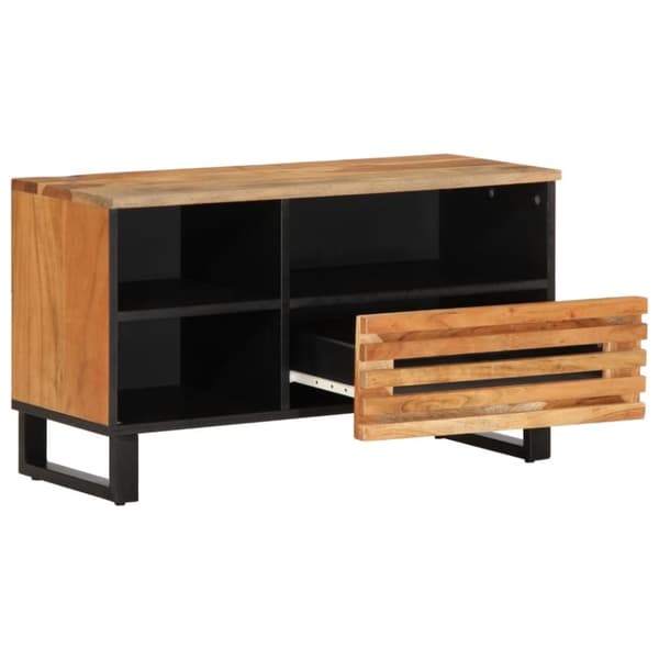 vidaXL Tv-bänk 80x34x46 cm massivt akaciaträ