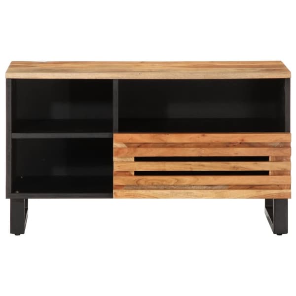 vidaXL Tv-bänk 80x34x46 cm massivt akaciaträ