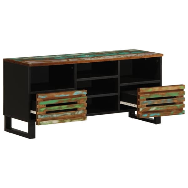 vidaXL Tv-bänk 100x34x46 cm massivt akaciaträ
