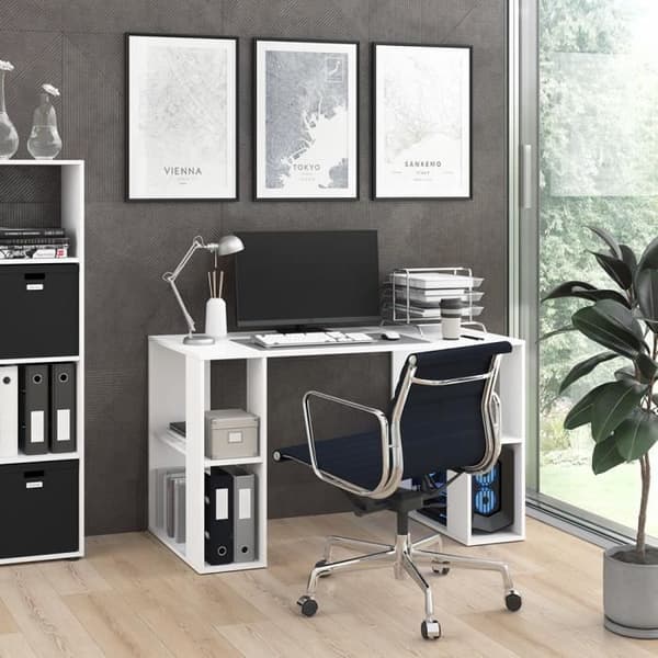 Vicco ARIAN Skrivbord, arbetsbord, kontorsbord, hylla, PC-bord, låda, förvaring