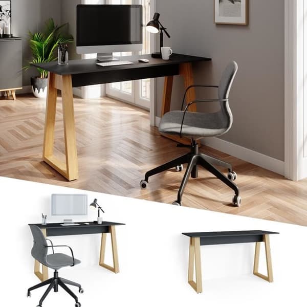 VICCO Nautica datorbord - Antracitgrå och ek - Skandinavisk stil - Beständig melaminbeläggning