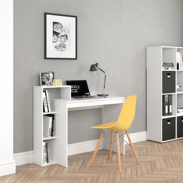 Vicco Skrivbord med hylla och PC-bänkskiva Leo White