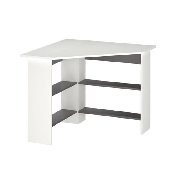 VICCO Arion antracitvit hörnskrivbord - Stor förvaringsyta - 90 x 90 cm