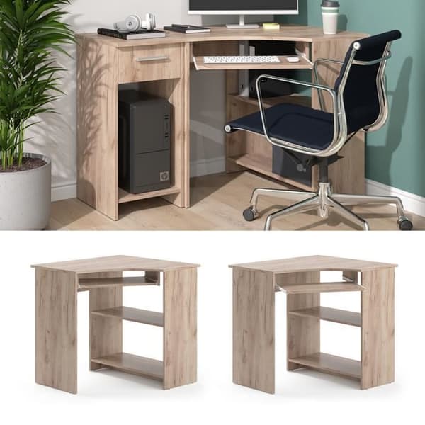 VICCO hörn datorbord - Odin sonoma - Reptålig yta - Modern design