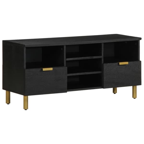 vidaXL tv-bord 100x33x46 cm konstrueret træ sort