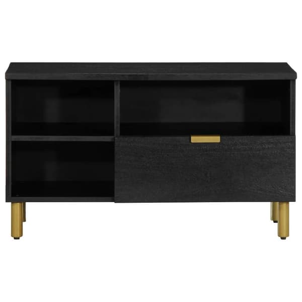 vidaXL tv-bord 80x33x46 cm konstrueret træ sort