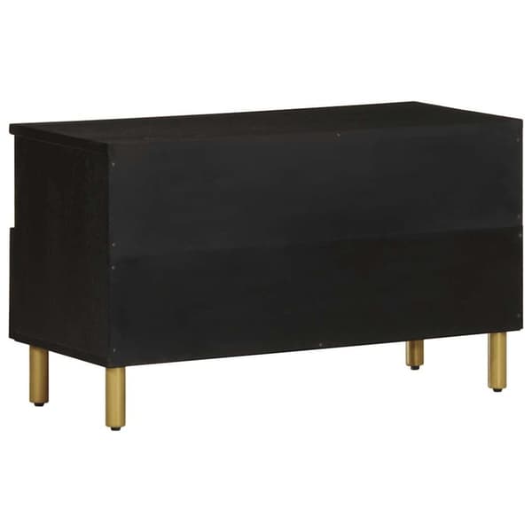 vidaXL tv-bord 80x33x46 cm konstrueret træ sort
