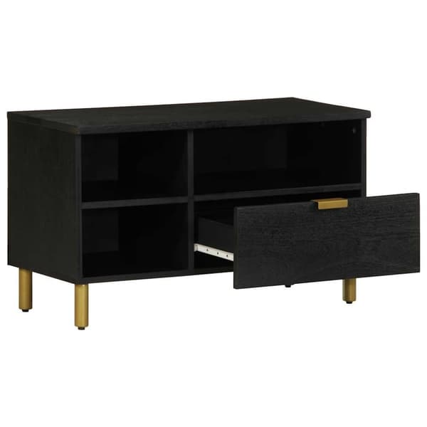 vidaXL tv-bord 80x33x46 cm konstrueret træ sort