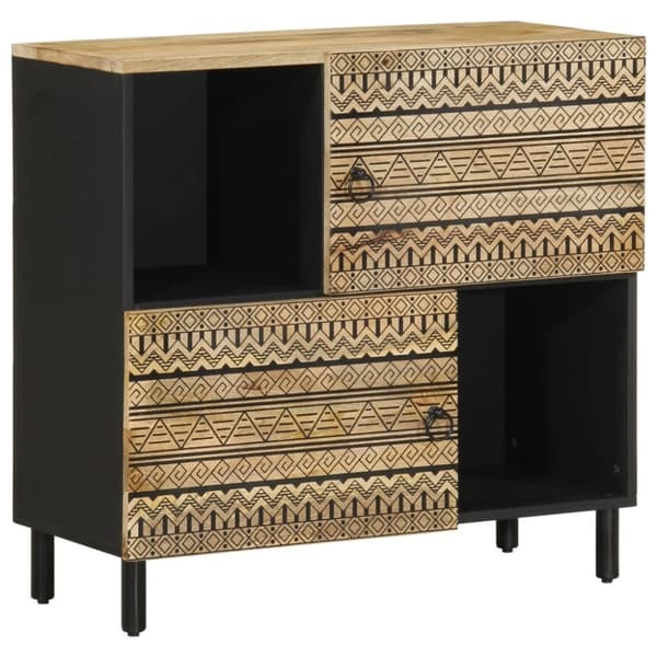 vidaXL Senkki 80x33,5x75 cm täysi karkea mangopuu