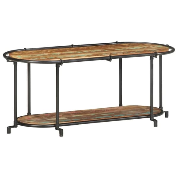 vidaXL TV-benk 100x42x40 cm gjenvunnet heltre
