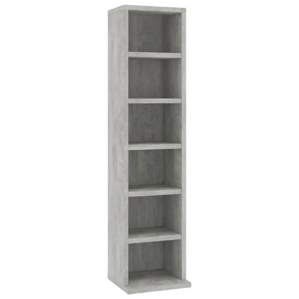 CD-hylla betonggrå 21x20x88 cm konstruerat trä