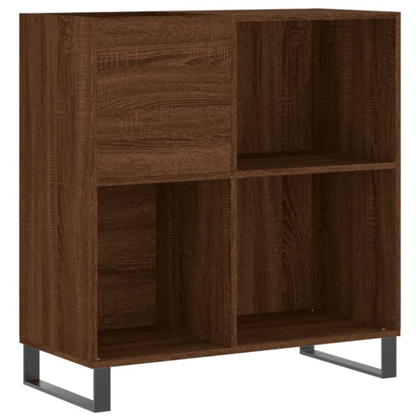 Stereobänk brun ek 84,5x38x89 cm konstruerat trä
