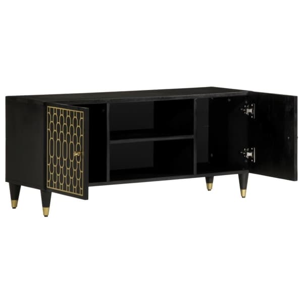 Tv-bänk 105x33x46 cm massivt mangoträ