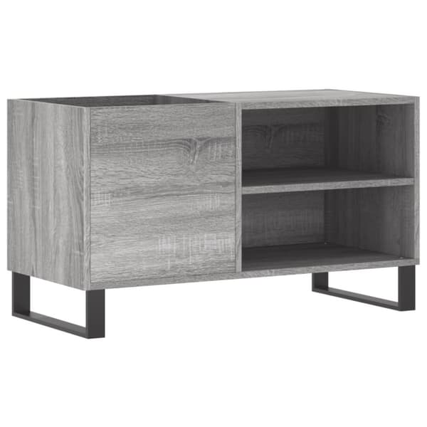 Stereobänk grå sonoma 85x38x48 cm konstruerat trä