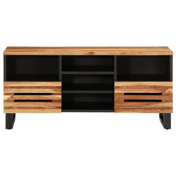 Tv-bänk 100x34x46 cm massivt akaciaträ