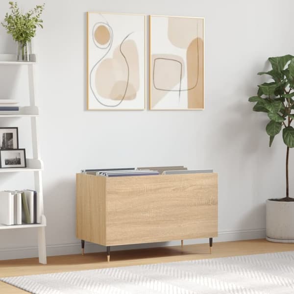 Stereobänk sonoma-ek 74,5x38x48 cm konstruerat trä