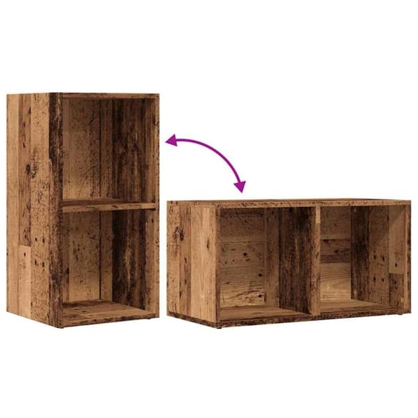 vidaXL Oppbevaringsboks gammelt tre 69,5x34x36 cm konstruert tre