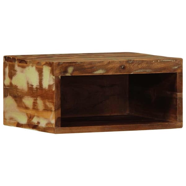 Väggmonterad TV-bänk 40x30x19 cm massivt återvunnet trä