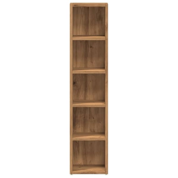 smalle reoler 2 stk. 21x16x93,5 cm konstrueret træ kunsteg