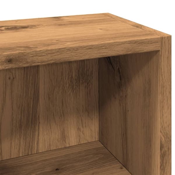smalle reoler 2 stk. 21x16x93,5 cm konstrueret træ kunsteg