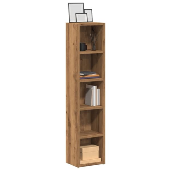 smalle reoler 2 stk. 21x16x93,5 cm konstrueret træ kunsteg