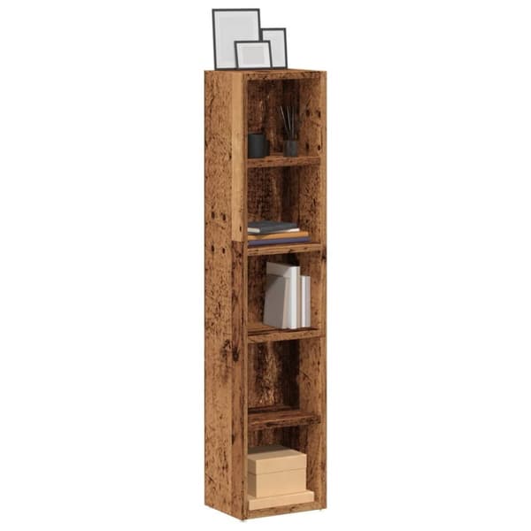 CD-kaapit 2 kpl Vanha puu Väri 21x16x93,5 cm