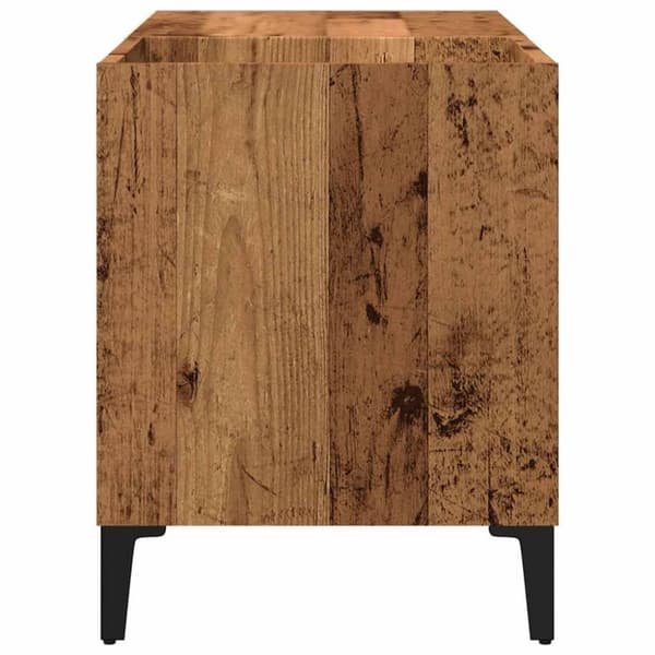 vinylskab 84,5x38x48 cm konstrueret træ antikt trælook