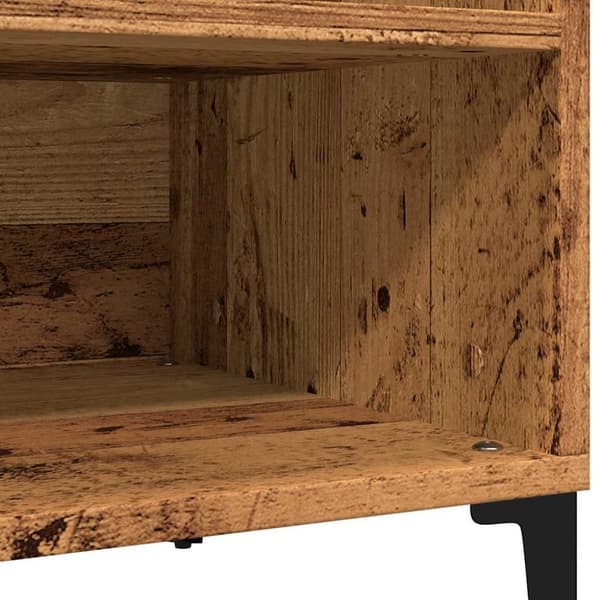 vinylskab 84,5x38x48 cm konstrueret træ antikt trælook