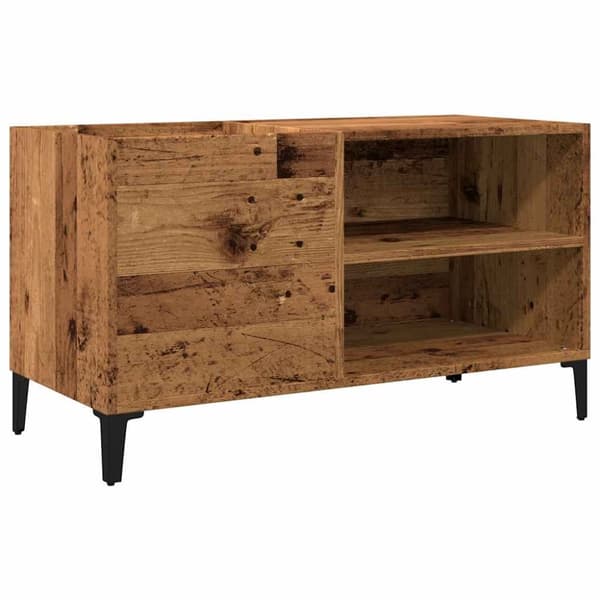 vinylskab 84,5x38x48 cm konstrueret træ antikt trælook