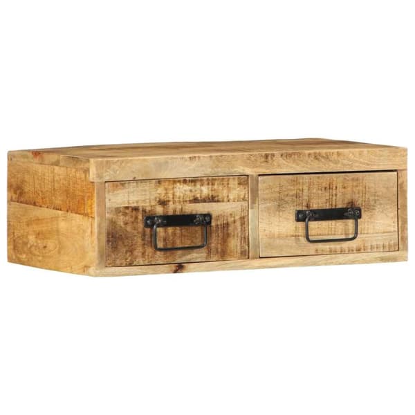 væghængt tv-skab 60x30x19 cm massivt ru mangotræ