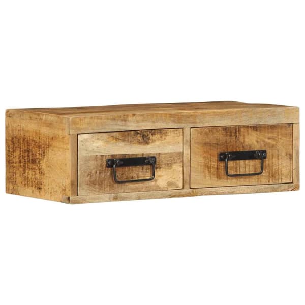 væghængt tv-skab 60x30x19 cm massivt ru mangotræ