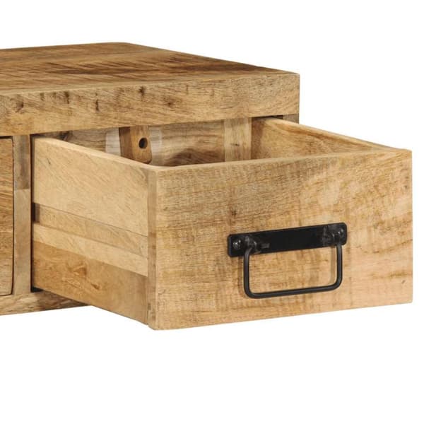 væghængt tv-skab 60x30x19 cm massivt ru mangotræ